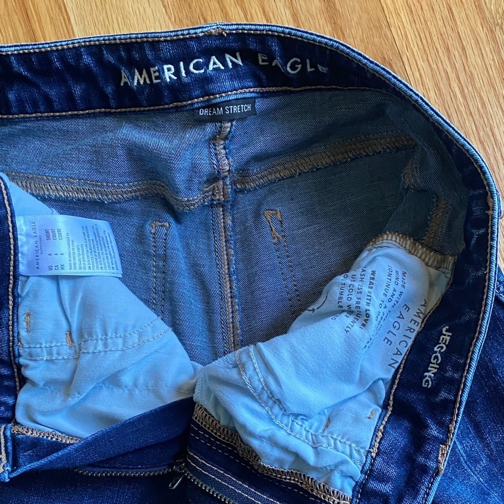 American Eagle Outfitters Dark Blue Jeggings - Picture 2 of 4